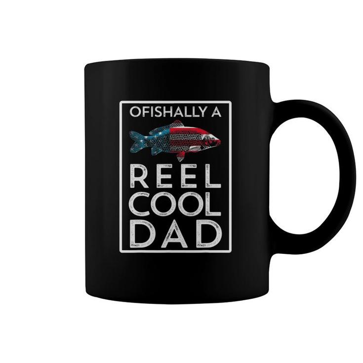 Ofishally A Reel Cool Dad Funny Father's Day Fishing Pun Coffee Mug