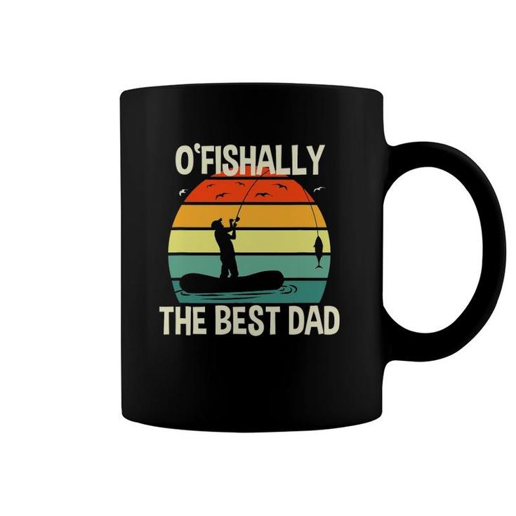Ofishally The Best Dad Vintage Gift For Fisherman Coffee Mug