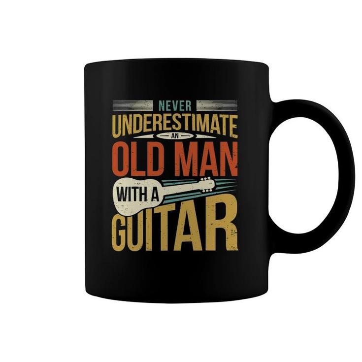 Old Man Guitar Player Saying Father Grandpa Man Guitarist Coffee Mug