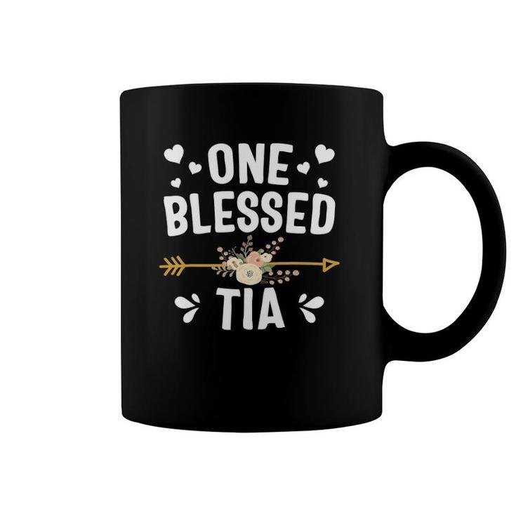 One Blessed Tia  Cute Mothers Day Coffee Mug