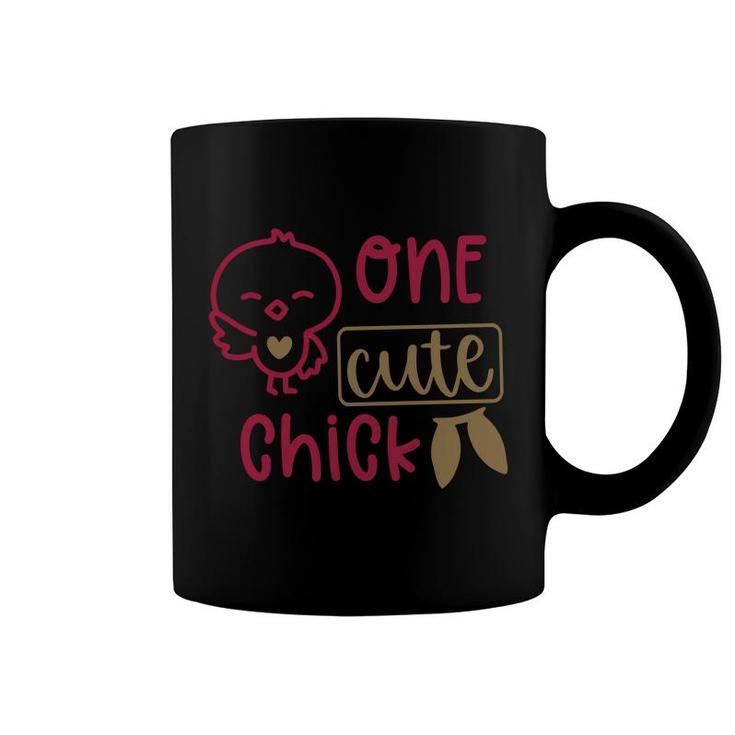 One Cute Chick Black Coffee Mug