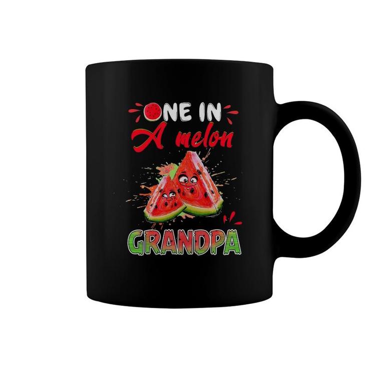 One In A Melon Grandpa Funny Family Matching Tee Watermelon Coffee Mug