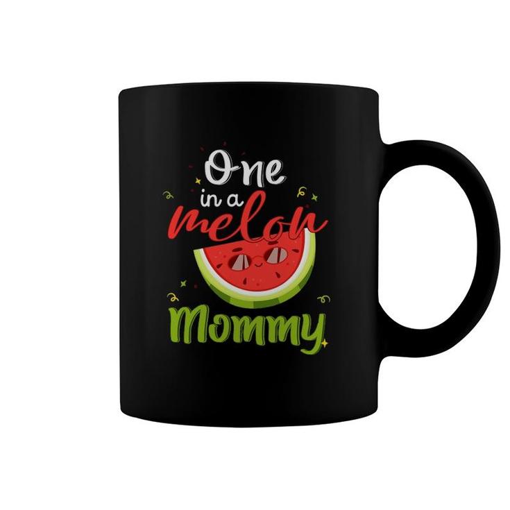 One In A Melon Mommy Watermelon Funny Family Matching Men Coffee Mug