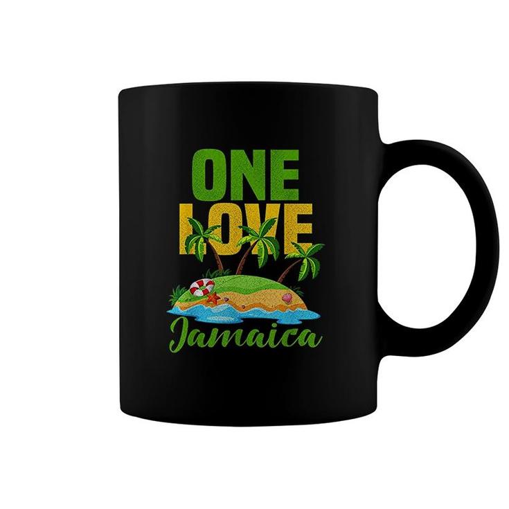 One Love Jamaica Caribbean Vacation Coffee Mug
