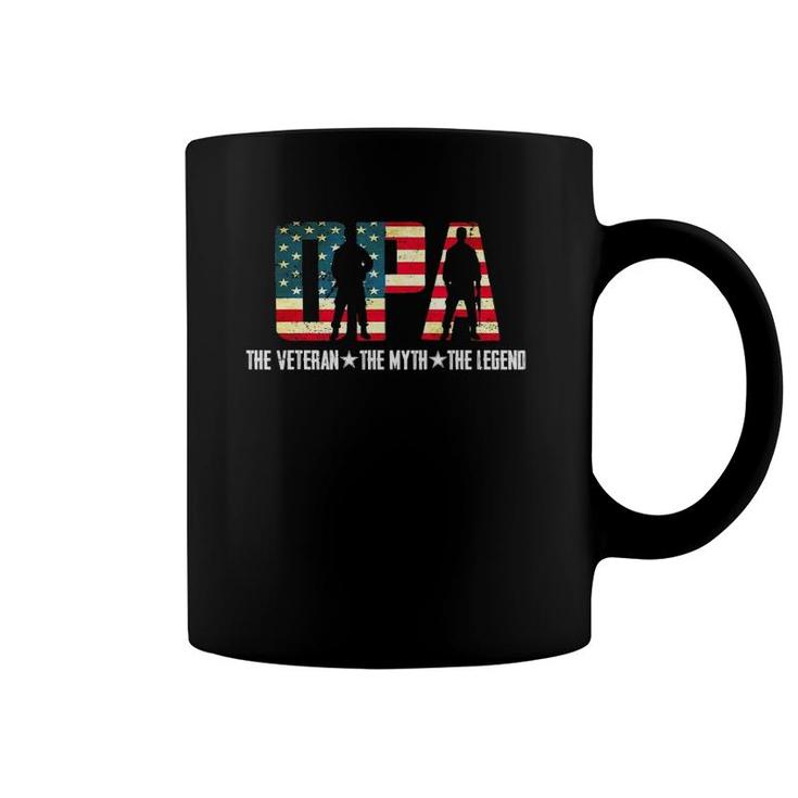 Opa The Veteran The Myth The Legend For Dad Fathers Day Coffee Mug