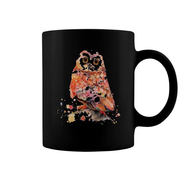 Orange Owl Coffee Mug