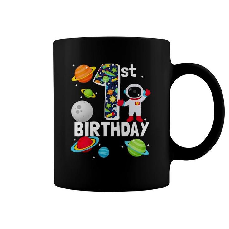 Outer Space 1 Year Old Toddler Bday Party My 1St Birthday Coffee Mug