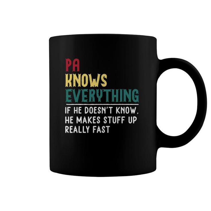 Pa Know Everything Funny Father's Day Gift For Grandfather Coffee Mug