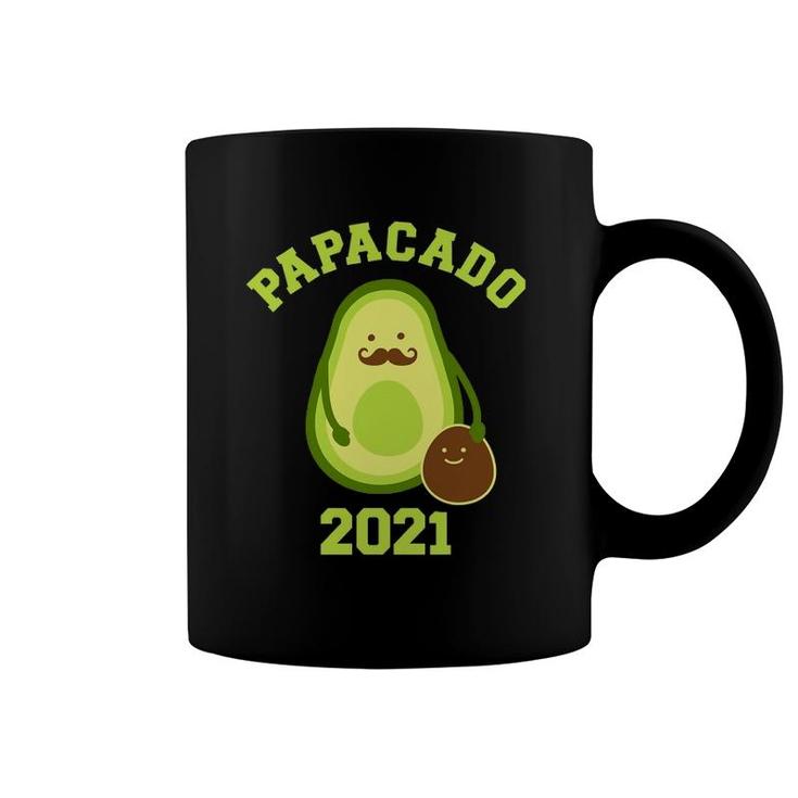 Papacado 2021 Funny Gift For New Dad Baby Annoucement Coffee Mug