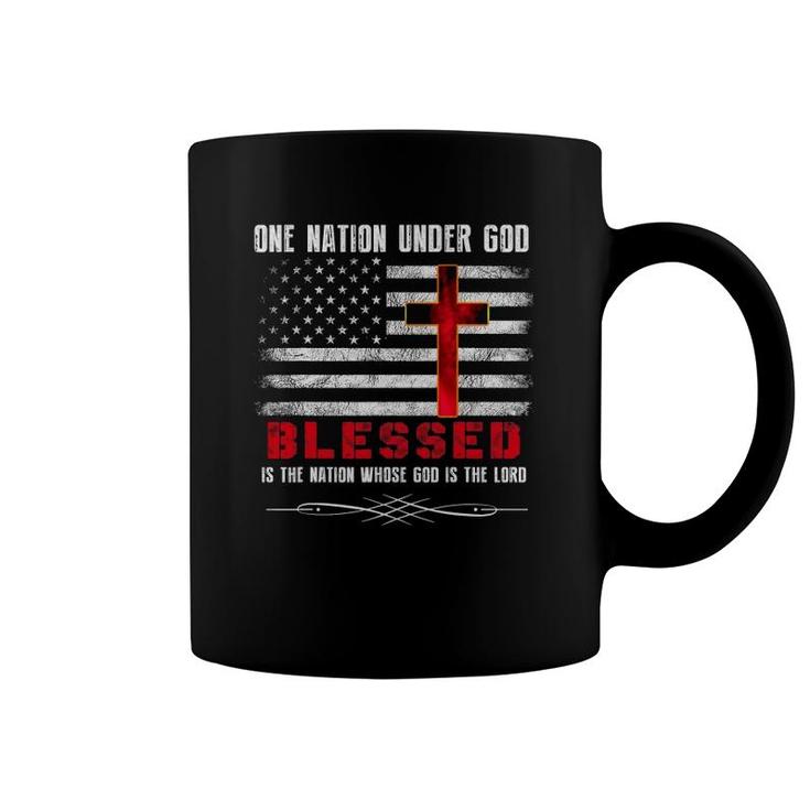 Patriotic Christian Ts Blessed One Nation Under God Coffee Mug