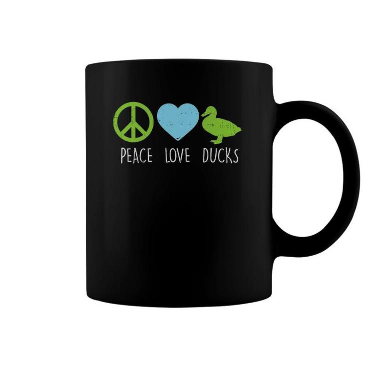 Peace Love Ducks Hippie Farming Life Farm Animal Farmer Gift Coffee Mug