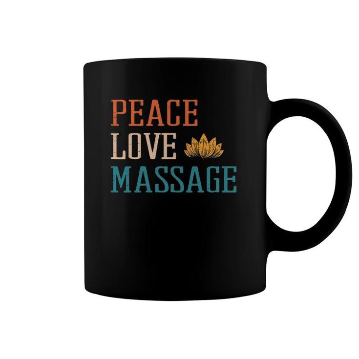 Peace Love Massage Muscle Therapy Massage Spa Oil Treat Soft Coffee Mug
