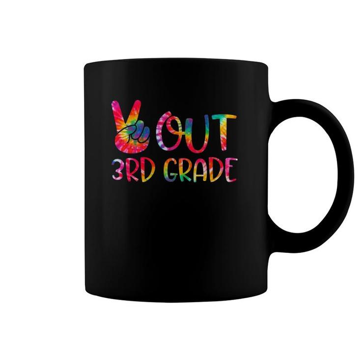 Peace Out 3Rd Grade Tie Dye Last Day Of School Graduation Coffee Mug
