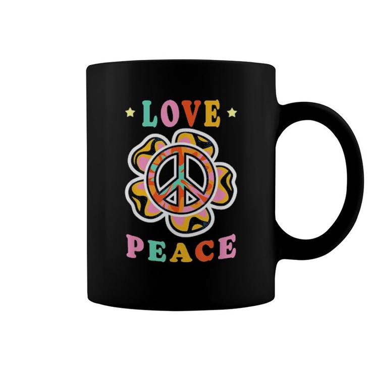 Peace Sign Flower Love Peace Hippie Costume 60S 70S Tee  Coffee Mug
