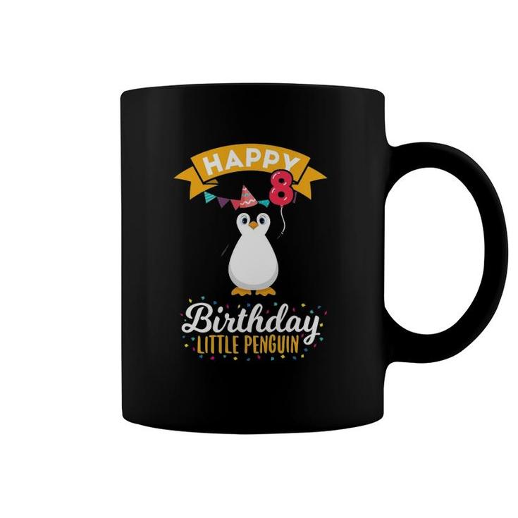 Penguin Birthday 8 Years Old 8Th Anniversary Animal Coffee Mug
