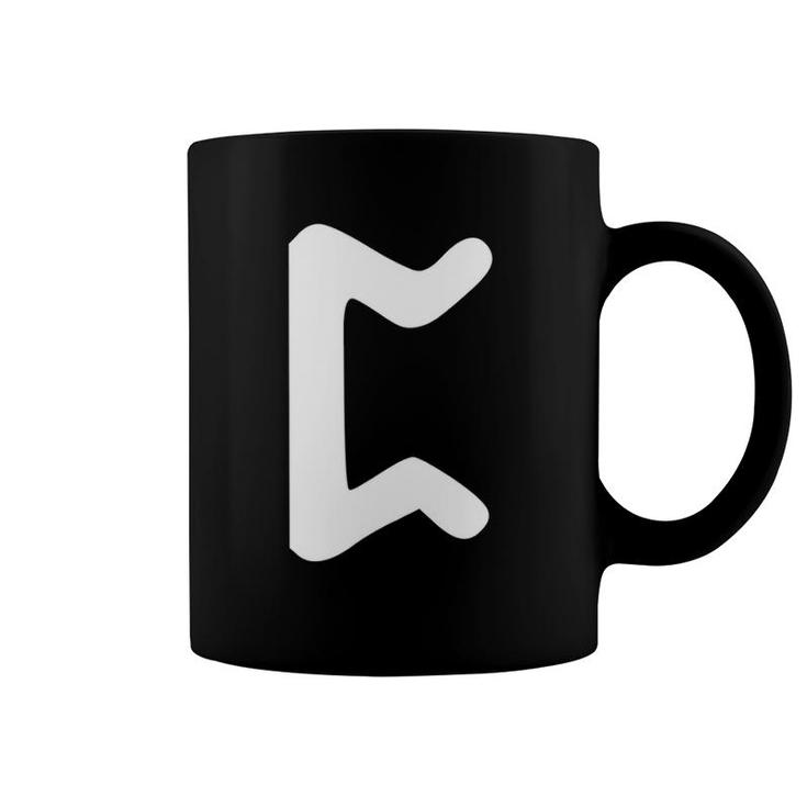 Perthro Rune Viking White Runic Alphabet Die Cup Fortune Coffee Mug