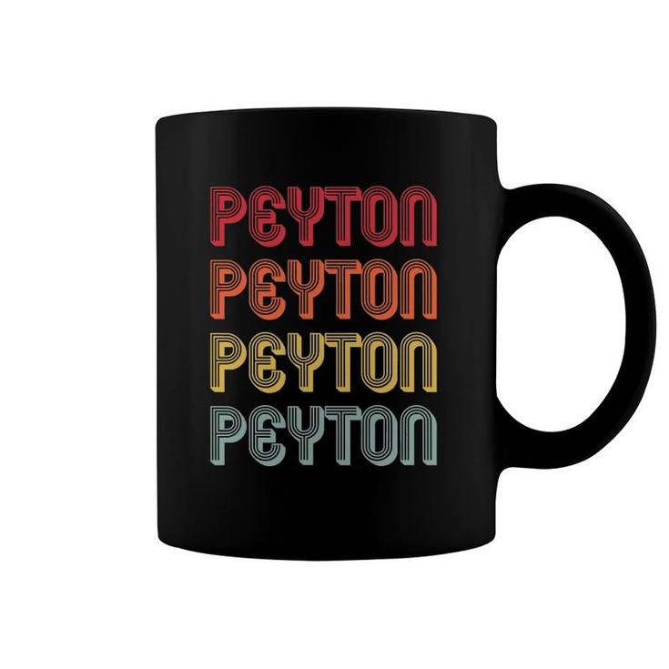 Peyton Gift Name Personalized Funny Retro Vintage Birthday Coffee Mug