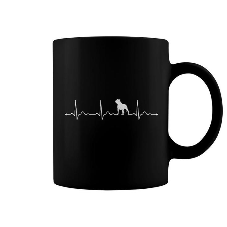 Pitbull Heartbeat I Love My Pitbull Coffee Mug