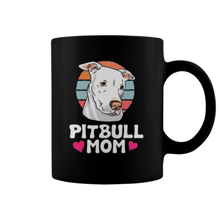 Pitbull Mom Retro Pit Bull Terrier Pibble Dog Lover Owner Coffee Mug