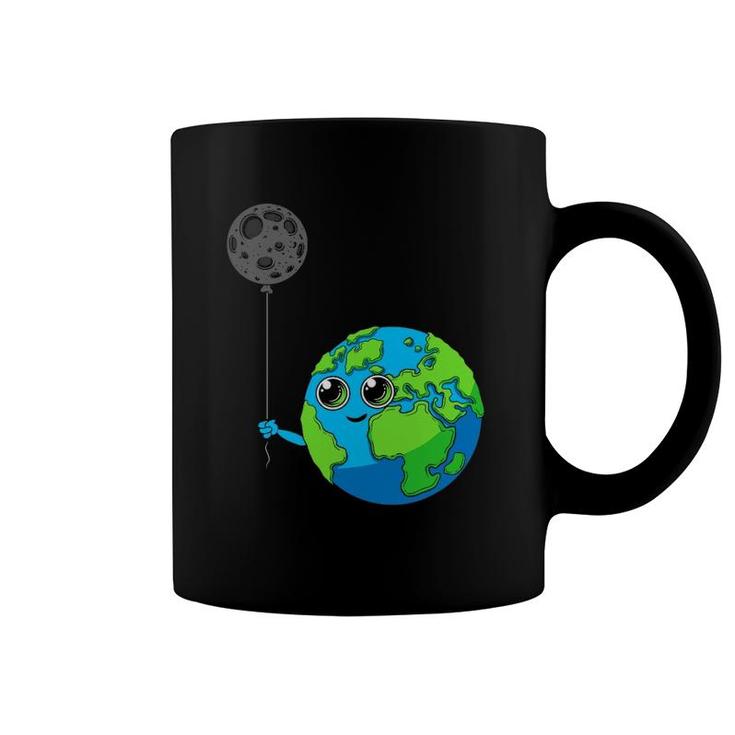 Planet Earth Galaxy Moon Balloon Astronomy Space Coffee Mug