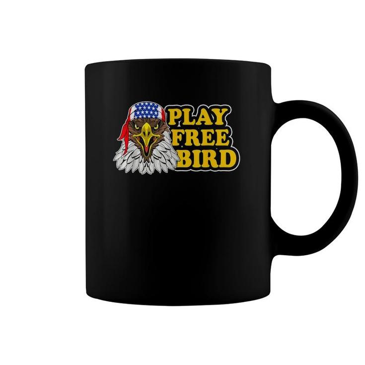 Play Free Bird Eagle American Flag Patriotic 4Th Of July Coffee Mug