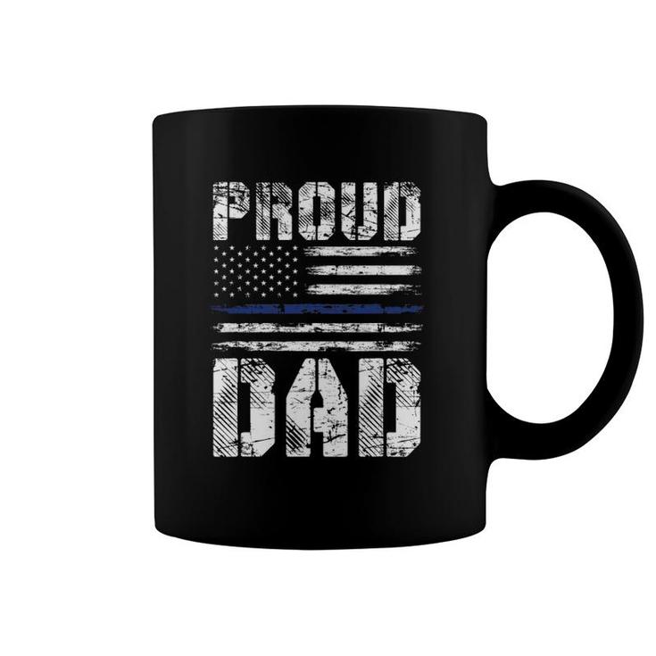 Police Officer Father's Day Gift Us Pride Police Coffee Mug