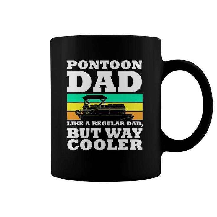 Pontoon Dad Boat Captain Funny Fathers Day Boating Coffee Mug