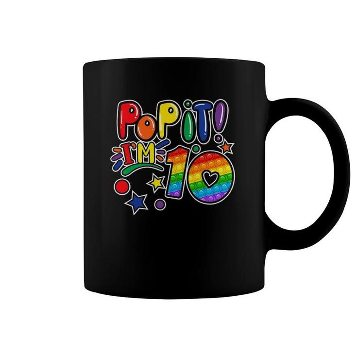 Pop It 10Th Birthday Girls Boys 10 Years Old Fidget Coffee Mug