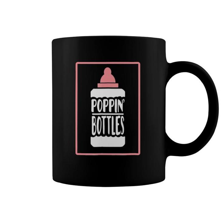Poppin Bottles First Time New Dad Baby Announcement Tee Coffee Mug