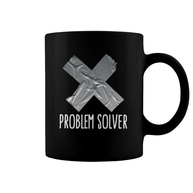 Problem Solver Lazy Husband Funny Duct Tape Father's Day Gift Coffee Mug