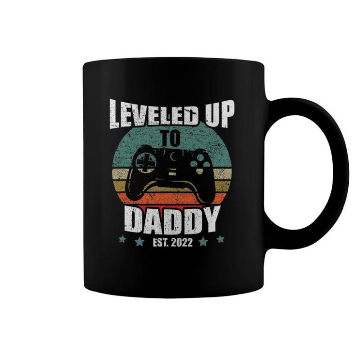 Promoted To Dad Funny Leveled Up To Daddy Est 2022 Ver2 Coffee Mug
