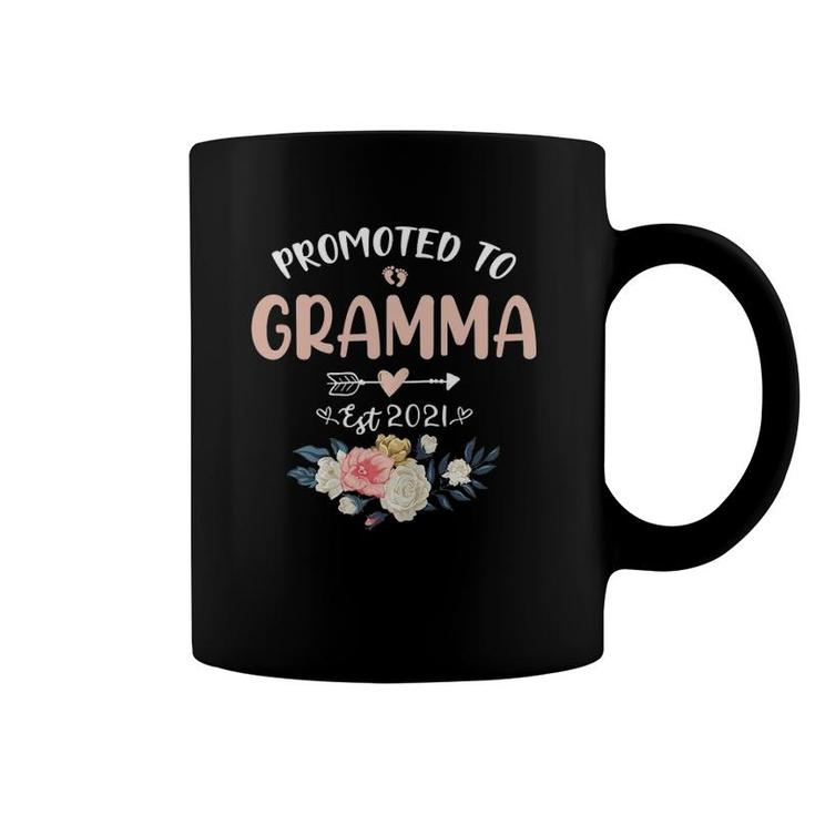 Promoted To Gramma Est 2021 Cute New Grandmother Gift Coffee Mug