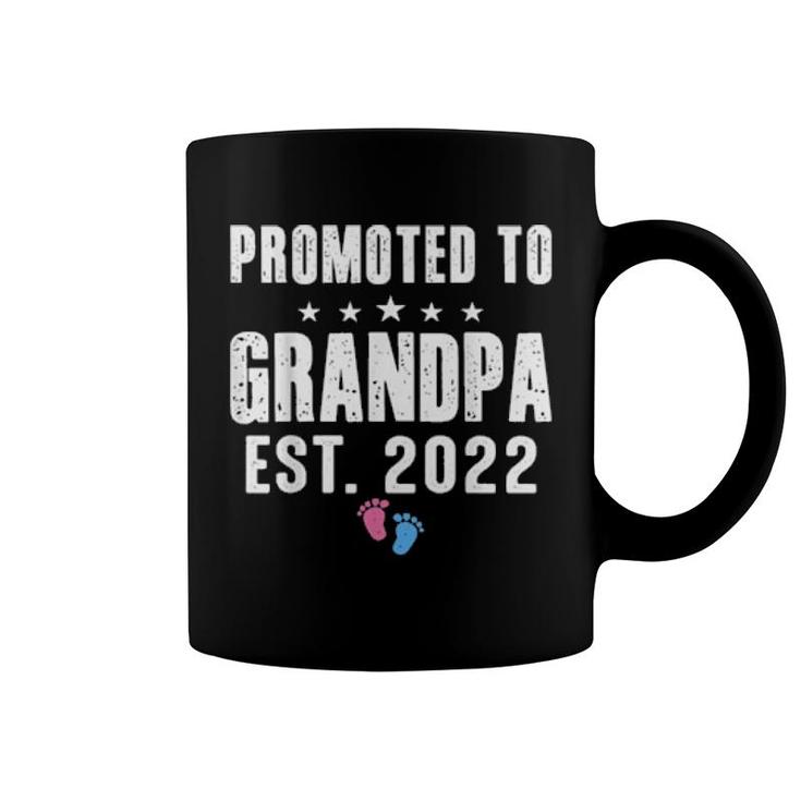 Promoted To Grandpa Est 2022 Pregnancy Reveal Pink Or Blue  Coffee Mug