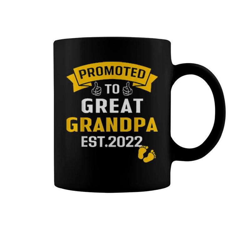 Promoted To Great Grandpa Est 2022 Pregnancy Announcement  Coffee Mug
