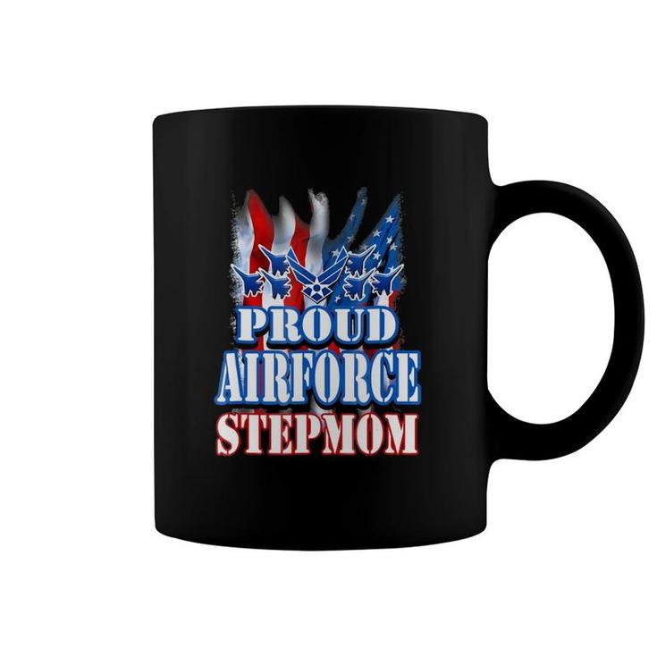 Proud Air Force Stepmom  Usa Flag Mothers Day Coffee Mug