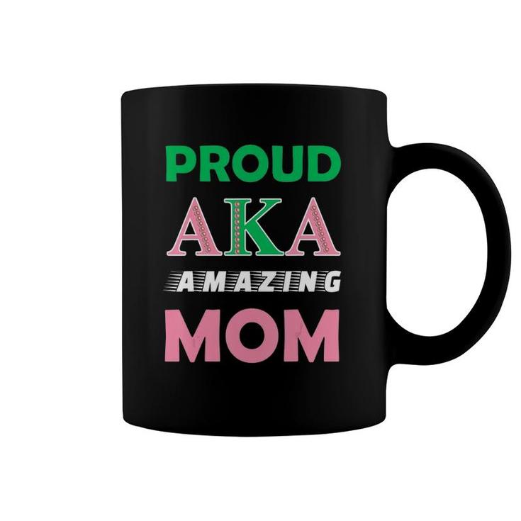 Proud Aka Amazing Mom Sorority Gift For Proud Aka Mother Coffee Mug