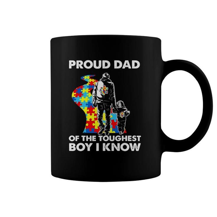 Proud Autism Dad Father And Son Autism Awareness Coffee Mug