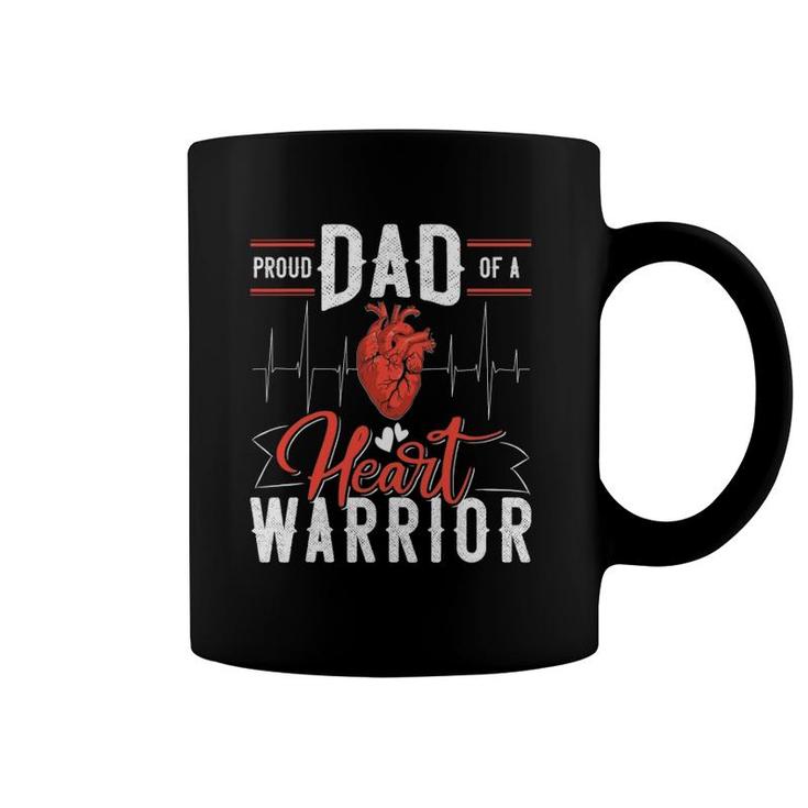 Proud Dad Of A Heart Warrior Heart Attack Survivor Recovery Coffee Mug