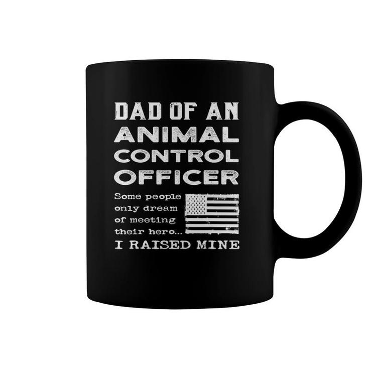 Proud Dad Of An Animal Control Officer Father Usa Flag Papa Coffee Mug