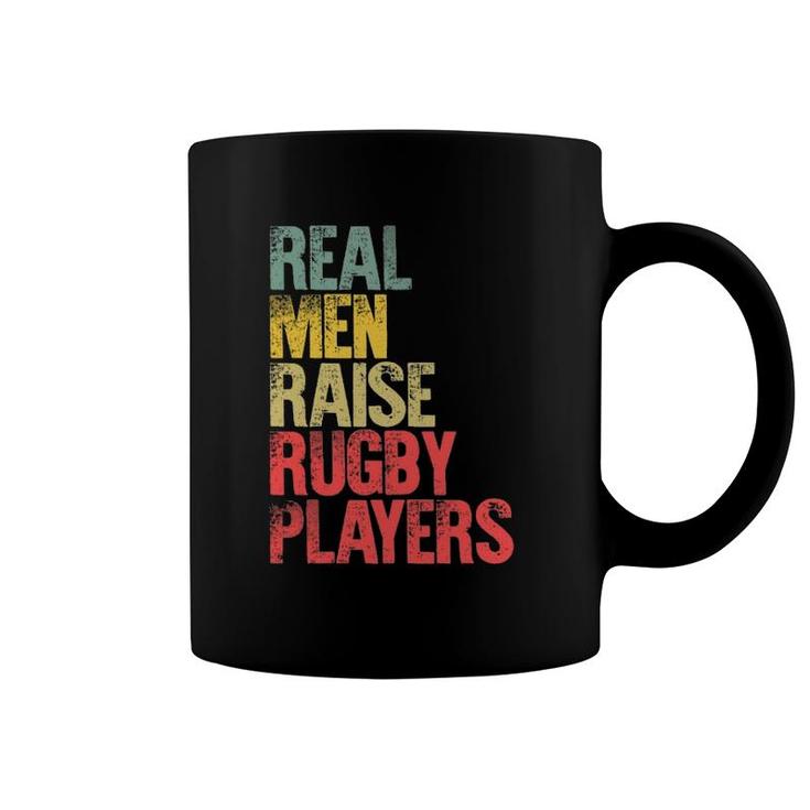 Proud Dad  Real Men Raise Rugby Players Gift Coffee Mug