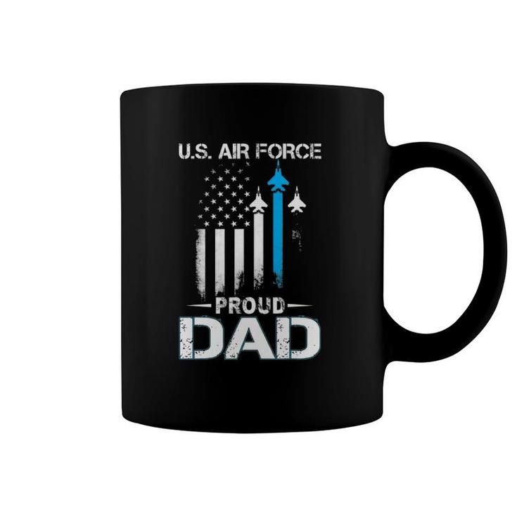 Proud Dad US Air Force Stars Air Force Family Party Gift Coffee Mug