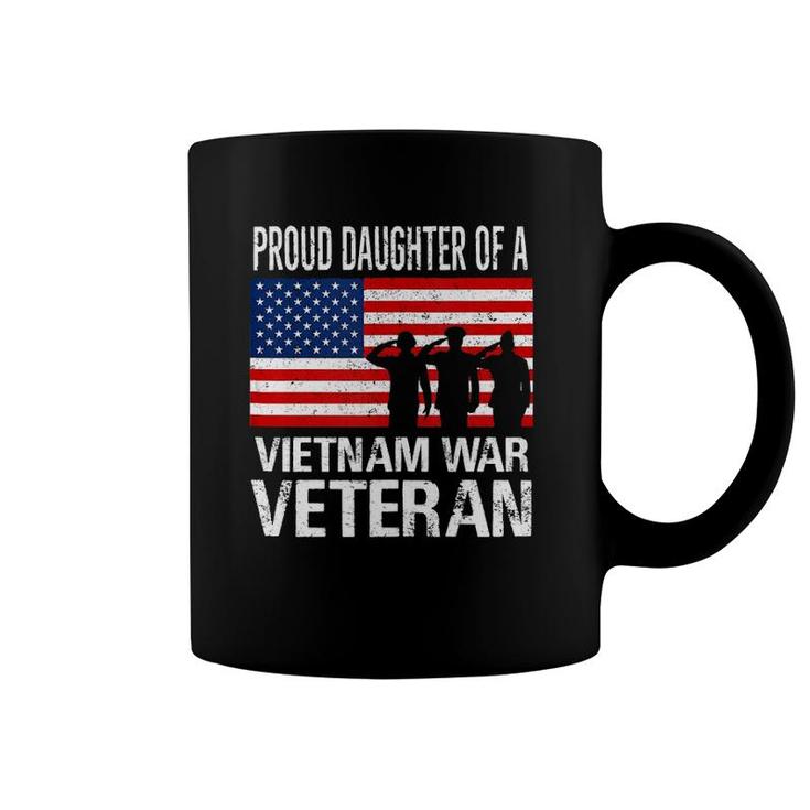 Proud Daughter Vietnam War Veteran For Matching With Dad Vet  Coffee Mug