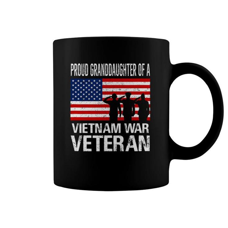Proud Granddaughter Vietnam War Veteran Matching Grandfather Coffee Mug