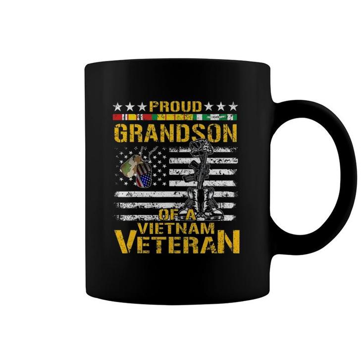 Proud Grandson Of A Vietnam Veteran  Vietnam War Vet Coffee Mug