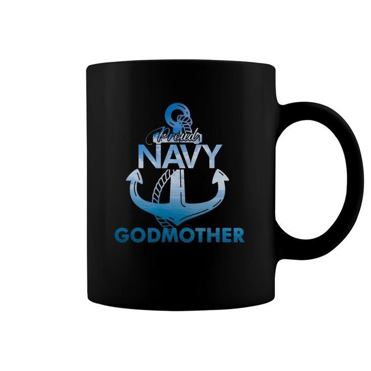 Proud Navy Godmother Gift Lover S Veterans Day Coffee Mug