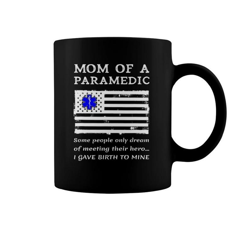 Proud Paramedic Mom Mother Usa American Flag Medical Symbol Coffee Mug