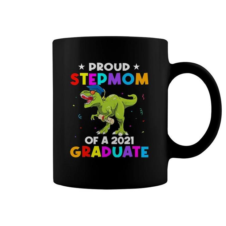 Proud Stepmom Of A 2021 Graduate Dinosaurrex Funny Coffee Mug