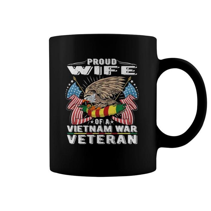 Proud Wife Of Vietnam War Veteran Military Vet's Spouse Gift  Coffee Mug
