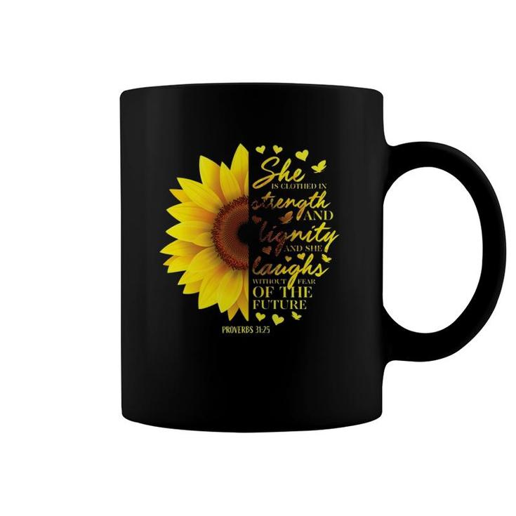 Proverbs 31 Woman Sunflower Christian Gifts Women Her Mom Coffee Mug