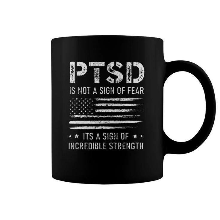 Ptsd Awareness American Flag Veteran Soldier Mental Health Coffee Mug